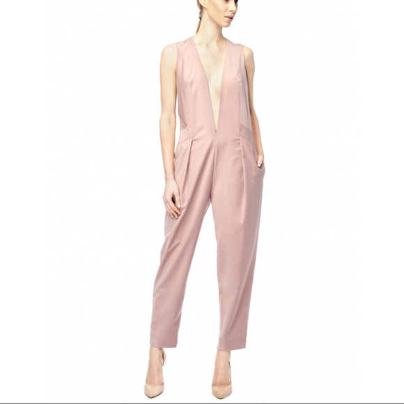 Pale Pink Sleeveless Jumpsuit - Picture 2 of 6